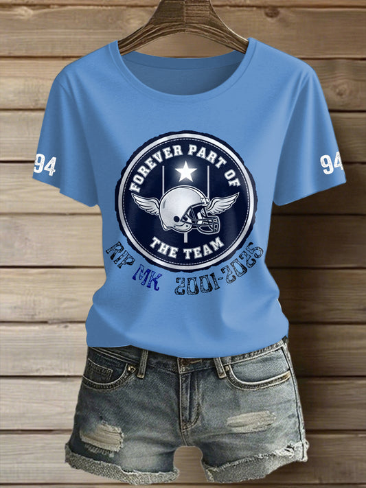 Women's Marshawn Kneeland Printed Vintage Fashion Loose Short Sleeve T-Shirt