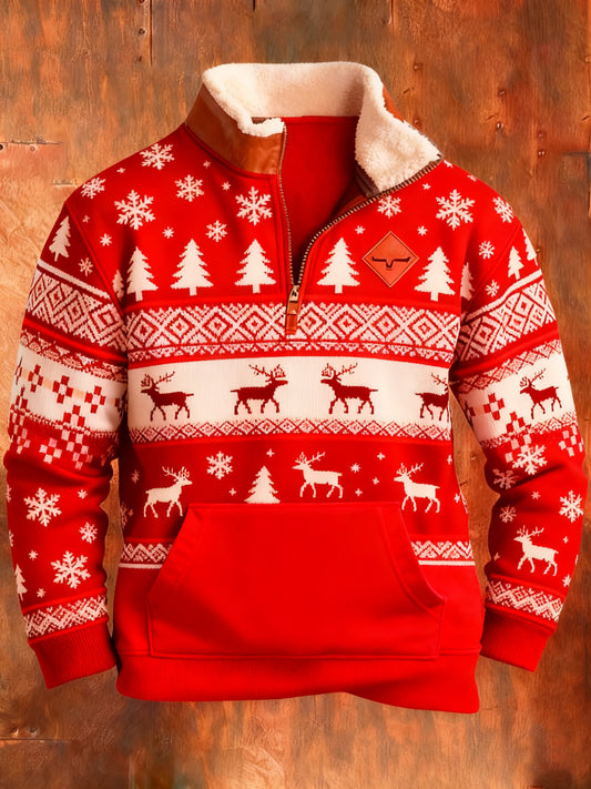 Men's Retro Christmas Printed Sweatshirt