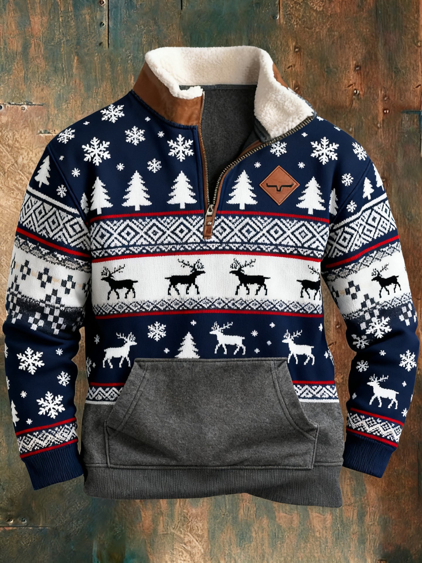 Men's Retro Christmas Printed Sweatshirt