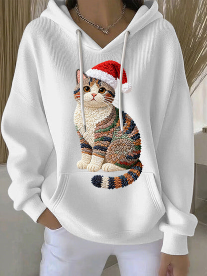 Women's Christmas Print Casual Hoodie