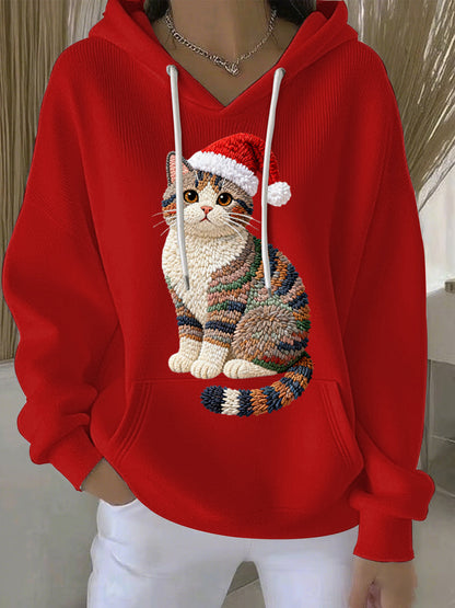 Women's Christmas Print Casual Hoodie