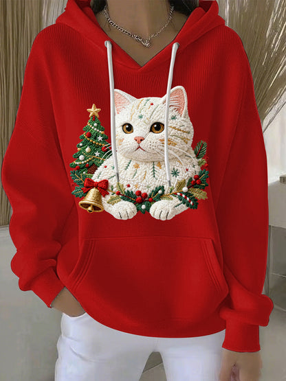 Women's Christmas Print Casual Hoodie