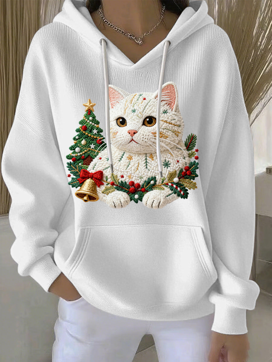 Women's Christmas Print Casual Hoodie