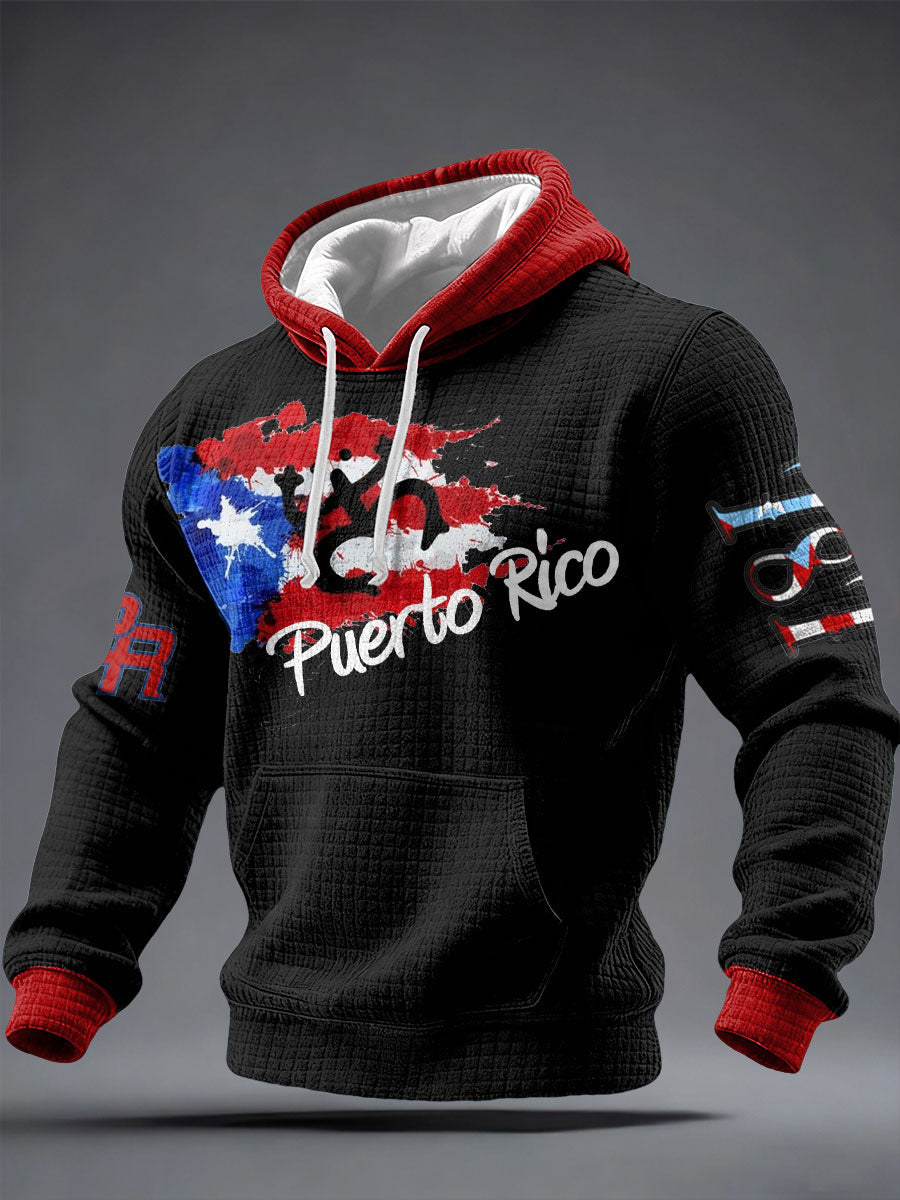 Men's Puerto Rico Art Printed Hoodie
