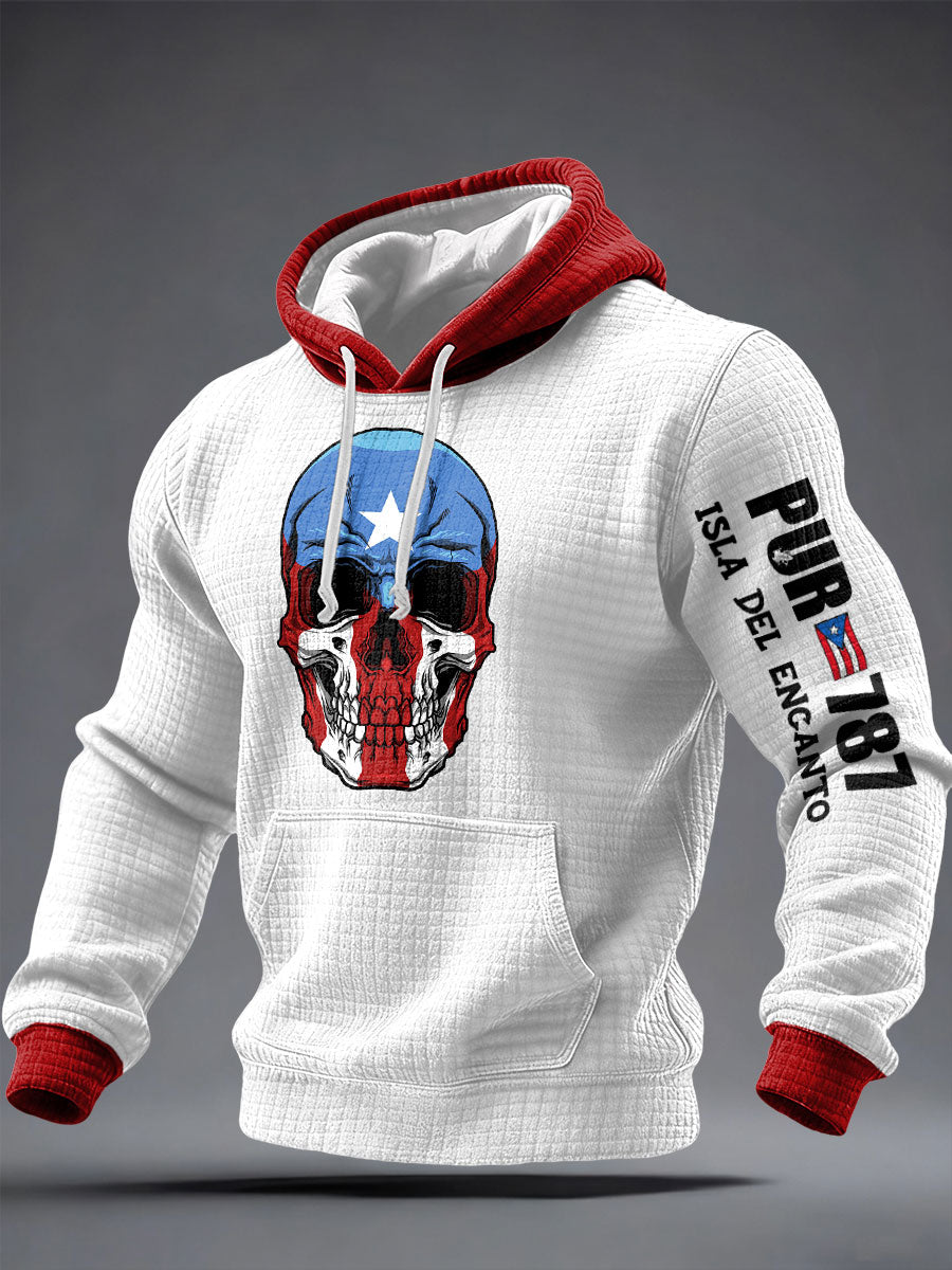 Men's Puerto Rico Art Printed Hoodie