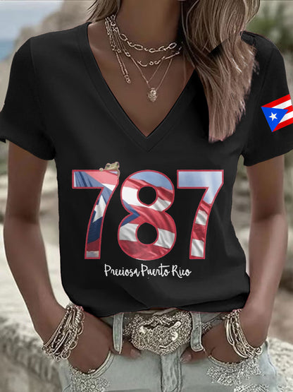 Women's Puerto Rico Art Printed T-shirt