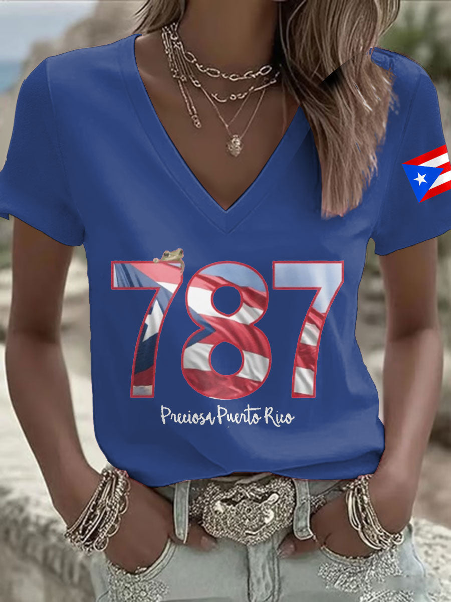 Women's Puerto Rico Art Printed T-shirt