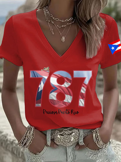 Women's Puerto Rico Art Printed T-shirt