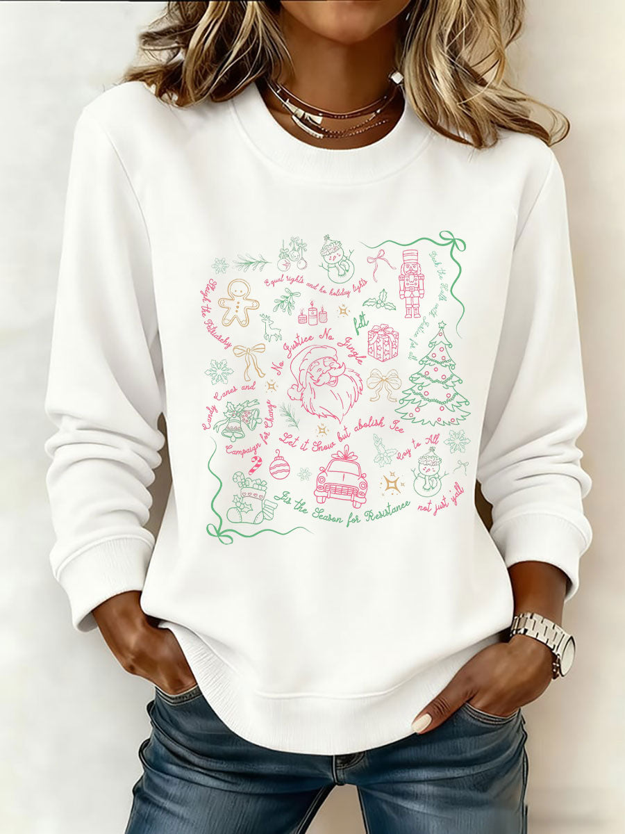 Women's Santa Claus FDT Print Sweatshirt