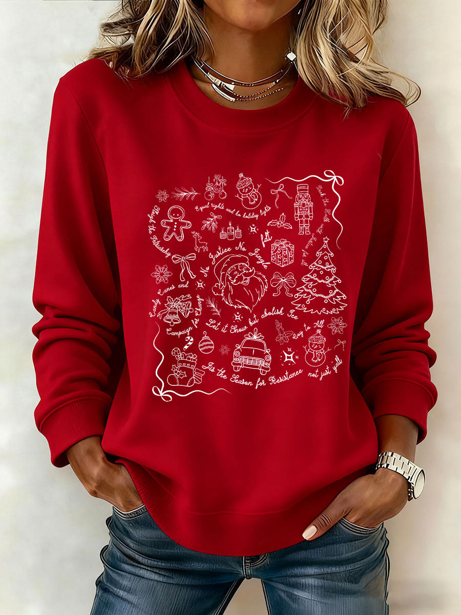 Women's Santa Claus FDT Print Sweatshirt