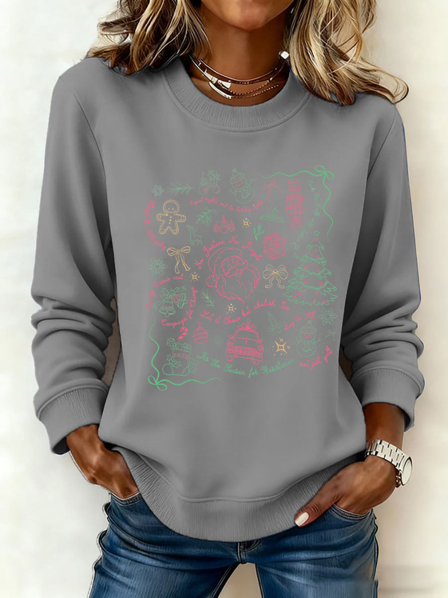 Women's Santa Claus FDT Print Sweatshirt