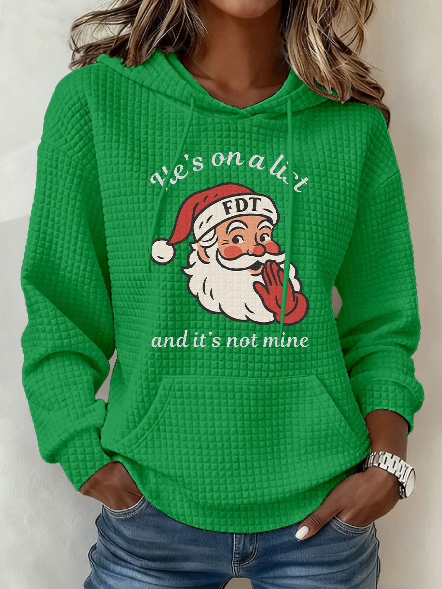 Women's Santa Claus FDT Print Hoodie
