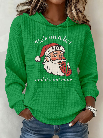 Women's Santa Claus FDT Print Hoodie
