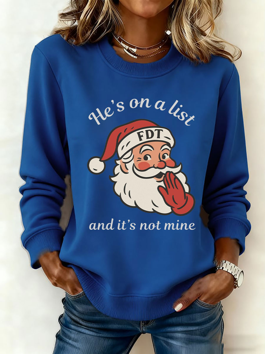 Women's Santa Claus FDT Print Sweatshirt