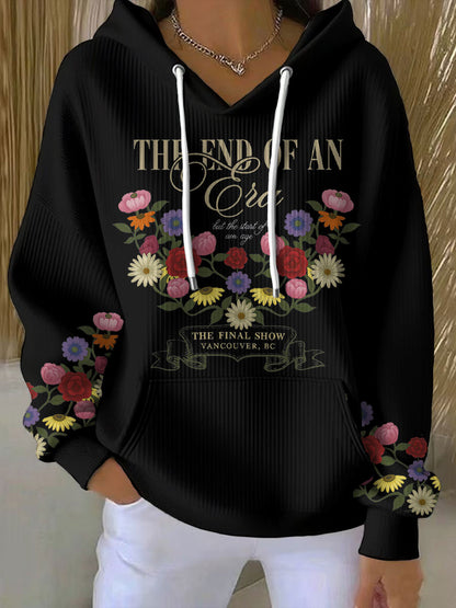 Women's End Era Floral Music Lover Printed Hoodie
