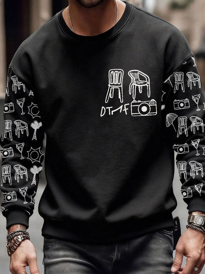 Men's Bunny Music Lover Printed Sweatshirt