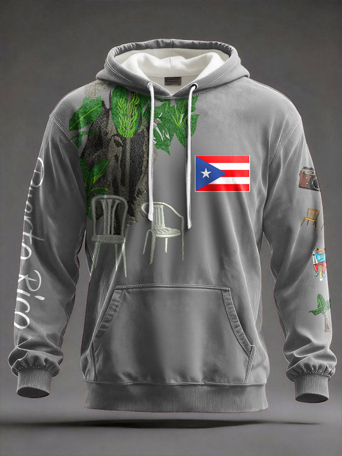 Unisex Bunny Music Lover Printed Hoodie