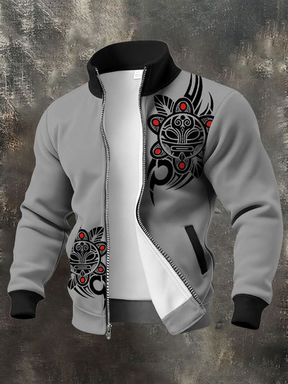 Men's Puerto Rico Taino Art Printed Coat