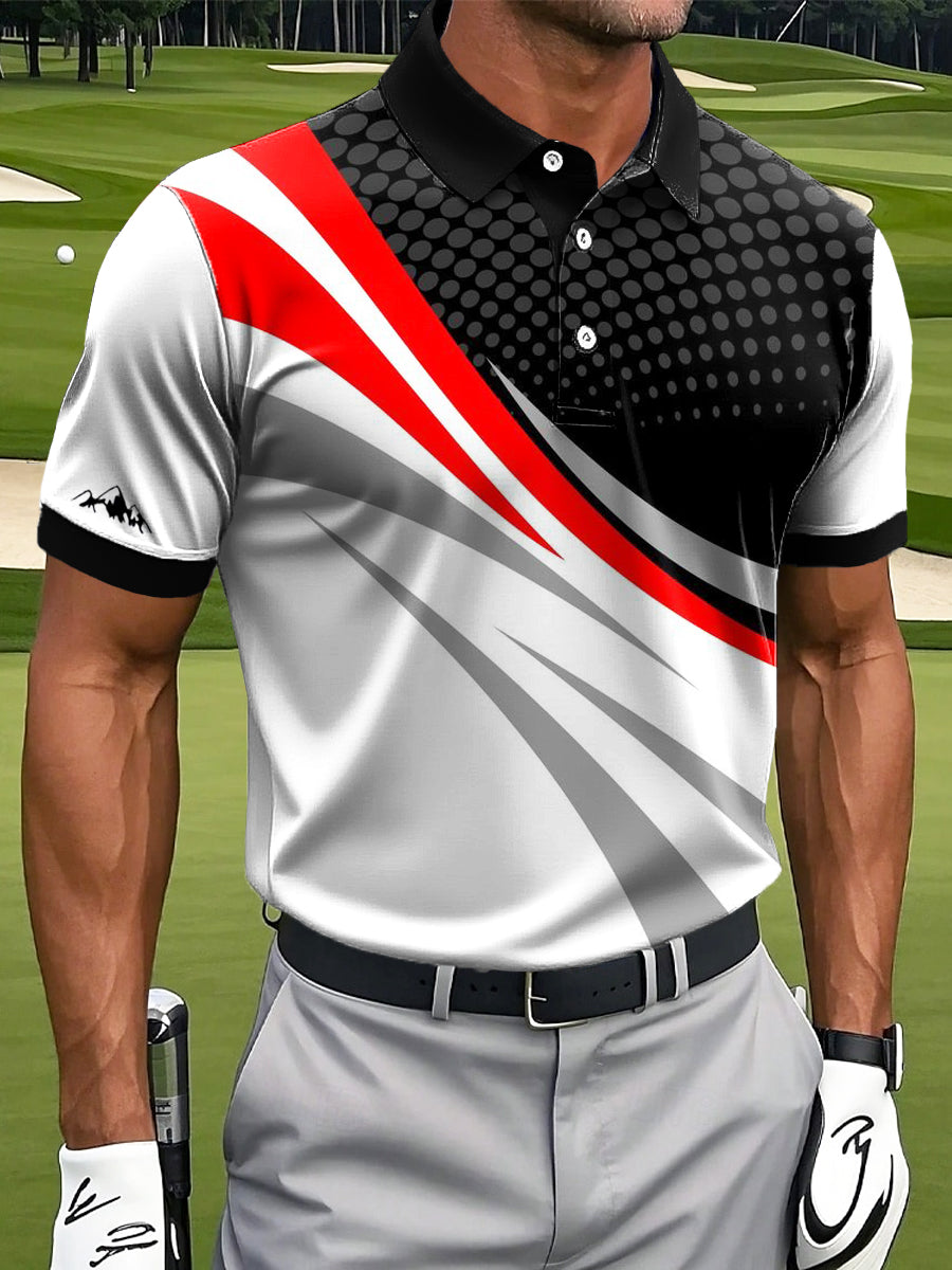 Men's Business Style Polo Collar Casual Short Sleeved Shirt