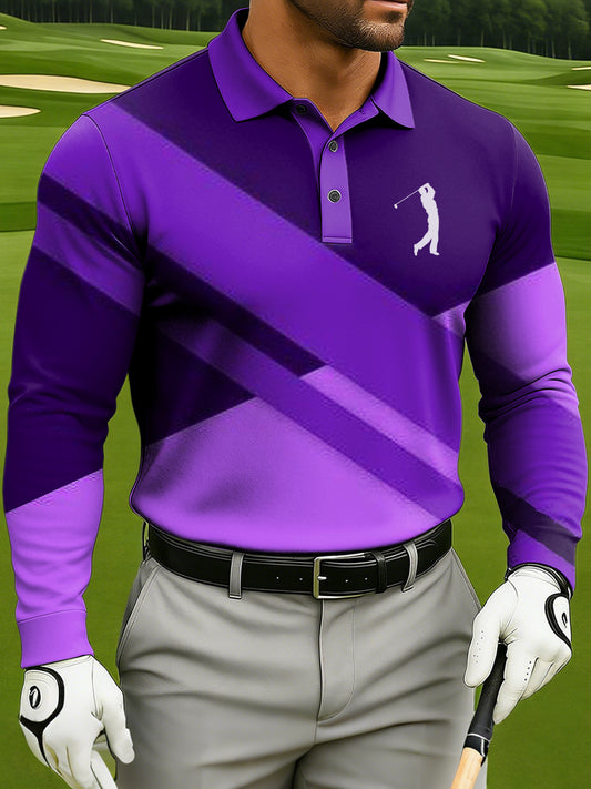 Men's Business-style Long-Sleeved Polo Shirt