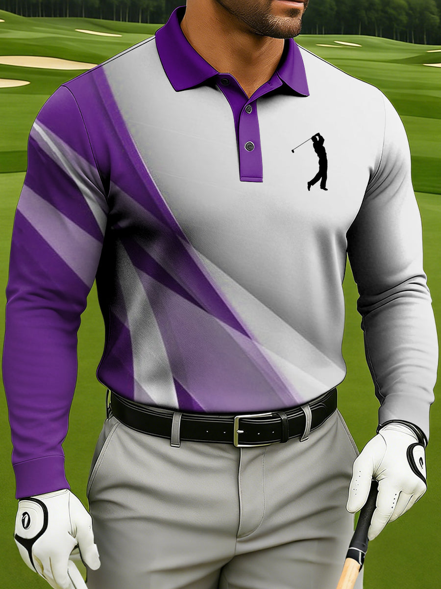 Men's Business-style Long-Sleeved Polo Shirt