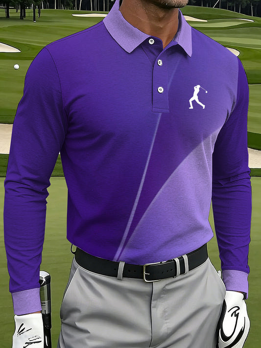 Men's Vintage Business Style Printed Casual Polo Shirt