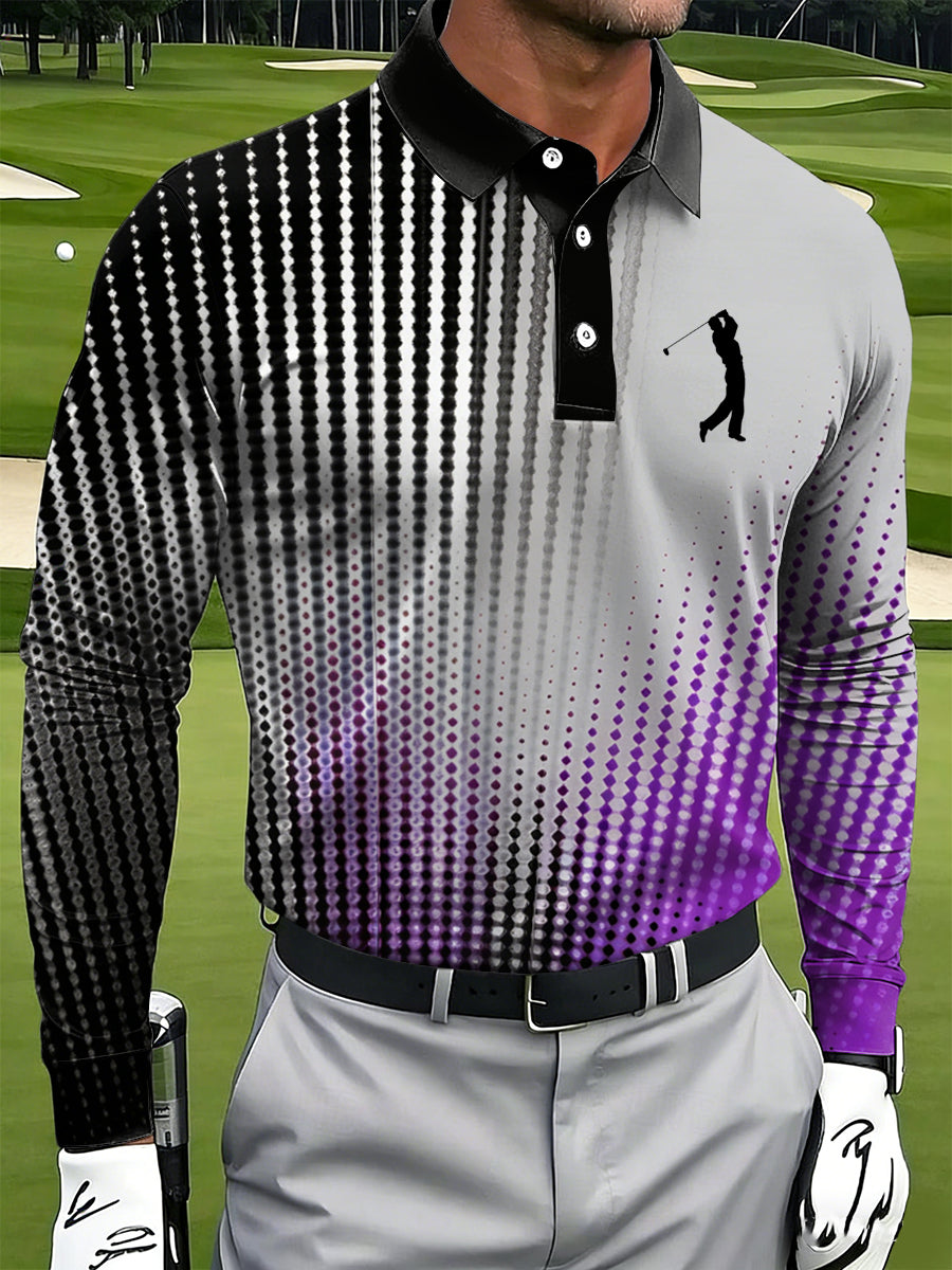 Men's Business-style Long-Sleeved Polo Shirt
