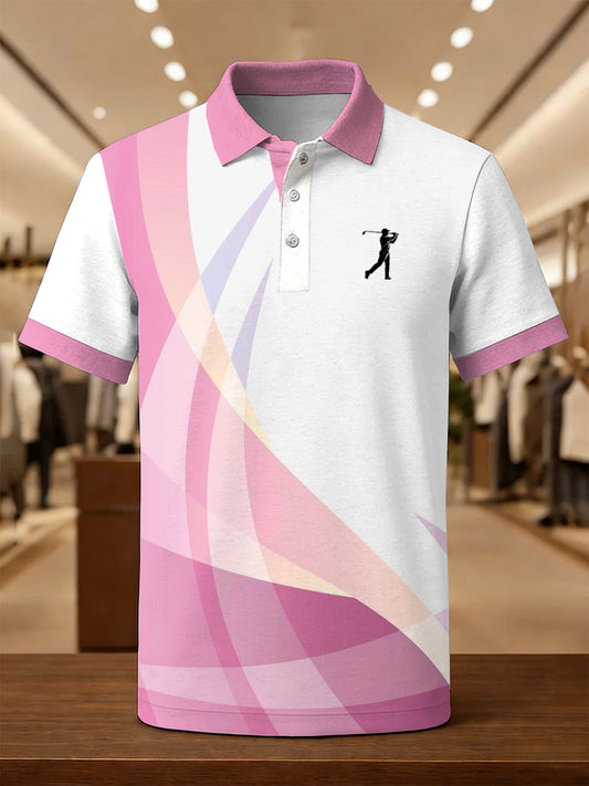 Men's Vintage Business Style Printed Casual Polo Shirt