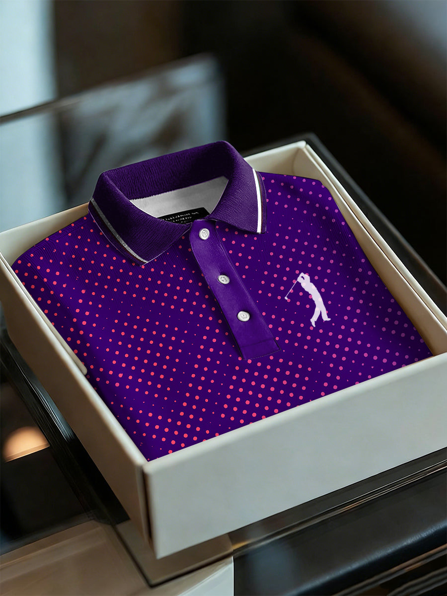 Men's Business Style Polo Collar Casual Short Sleeved Shirt