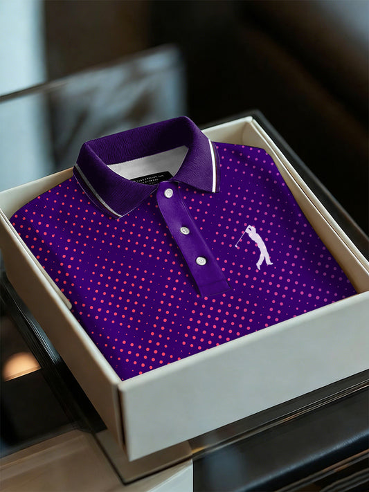 Men's Business Style Polo Collar Casual Short Sleeved Shirt