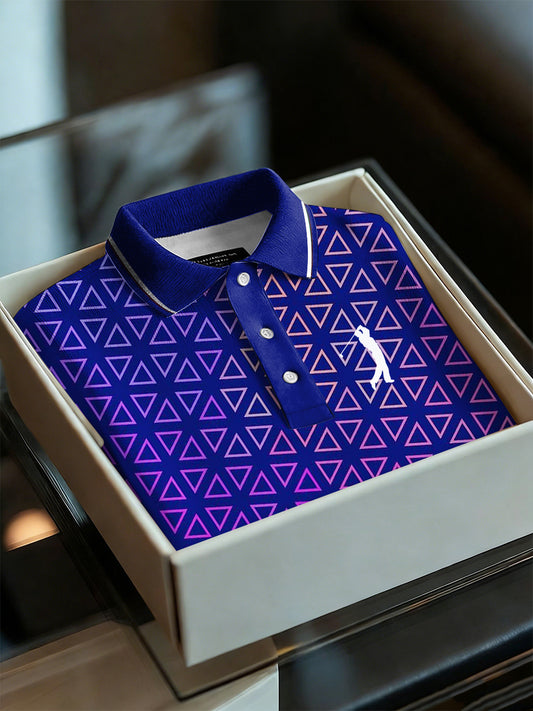 Men's Business Style Polo Collar Casual Short Sleeved Shirt