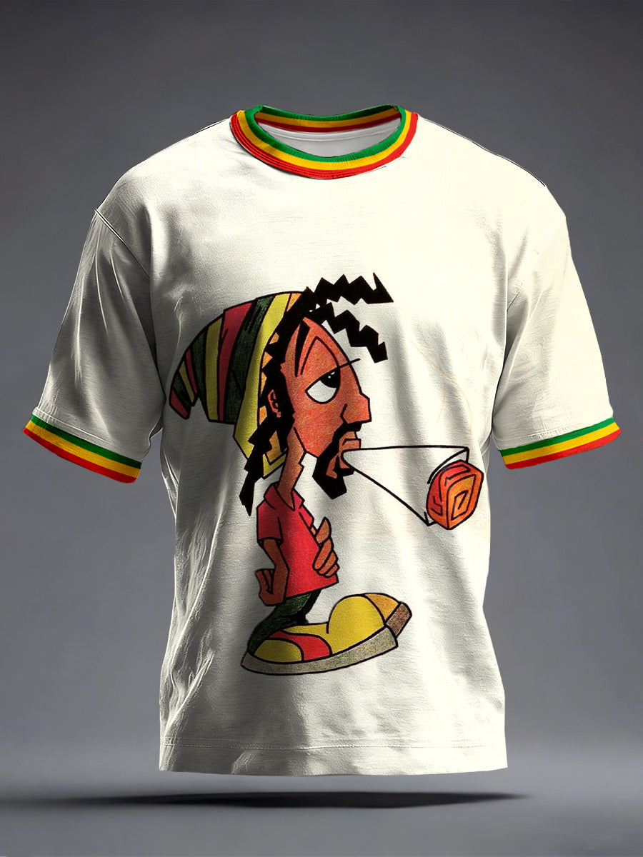 Men's Reggae Music Inspired Print T-Shirt