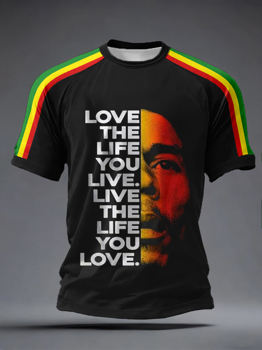 Men's Reggae Music Inspired Print T-Shirt