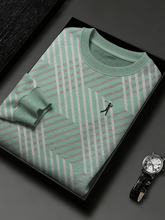 Men's Vintage Business Style Printed Casual Sweatshirt