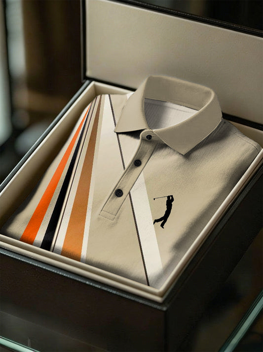 Men's Business Style Polo Collar Casual Short Sleeved Shirt