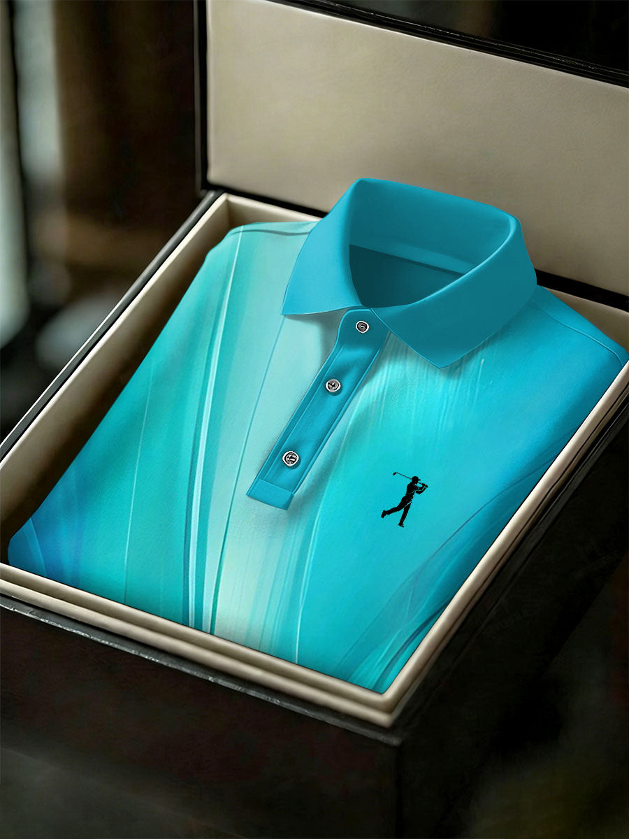 Men's Vintage Business Style Printed Casual Polo Shirt