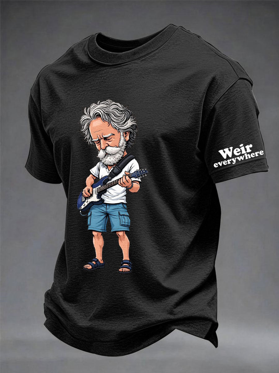 Men's RIP Bob Weir Weir Everywhere Short-sleeved T-shirt