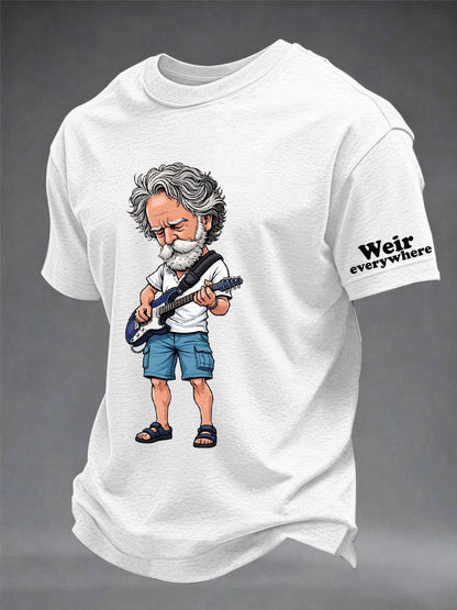 Men's RIP Bob Weir Weir Everywhere Short-sleeved T-shirt