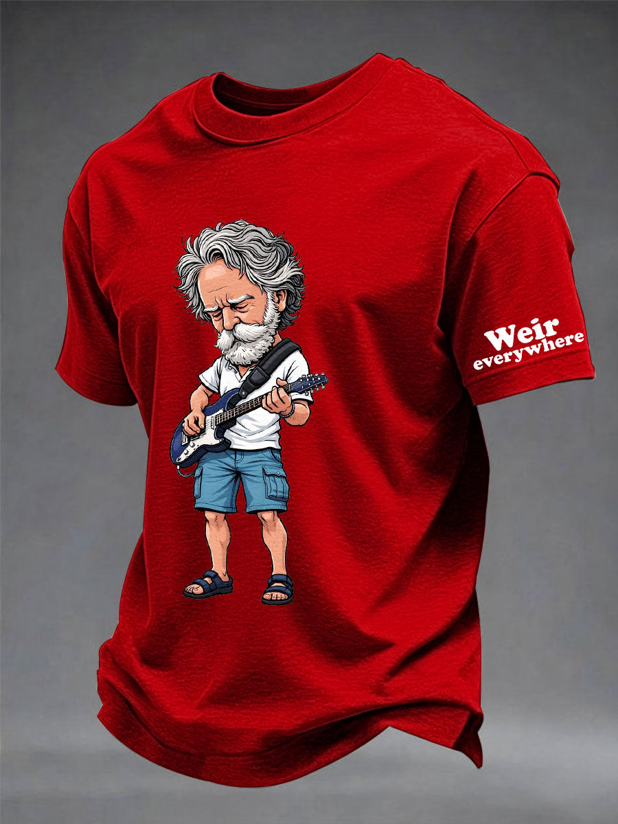 Men's RIP Bob Weir Weir Everywhere Short-sleeved T-shirt