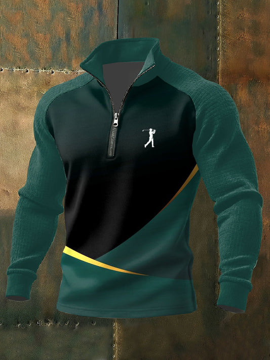 Men's Vintage Business Style Printed Casual Sweatshirt