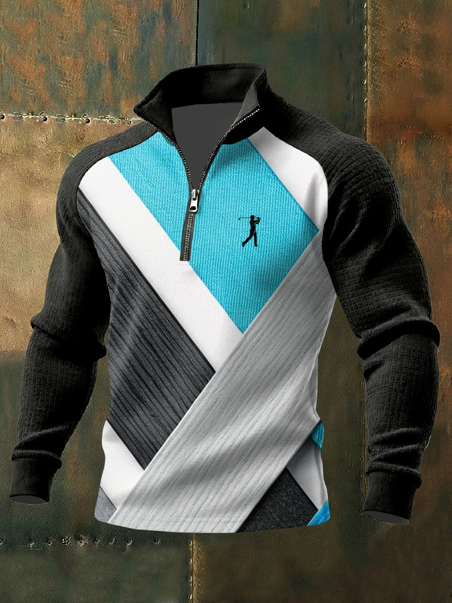 Men's Vintage Business Style Printed Casual Sweatshirt