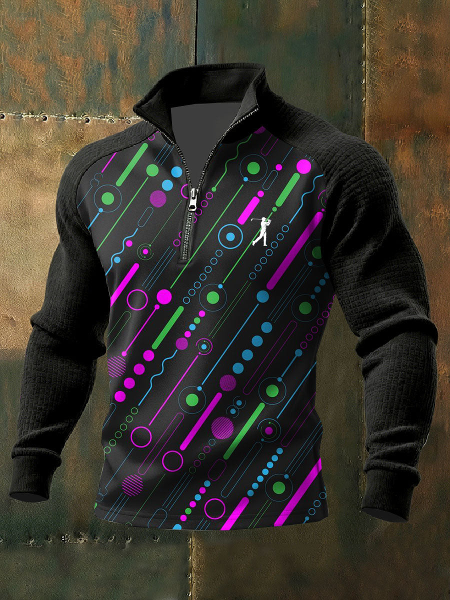 Men's Vintage Business Style Printed Casual Sweatshirt