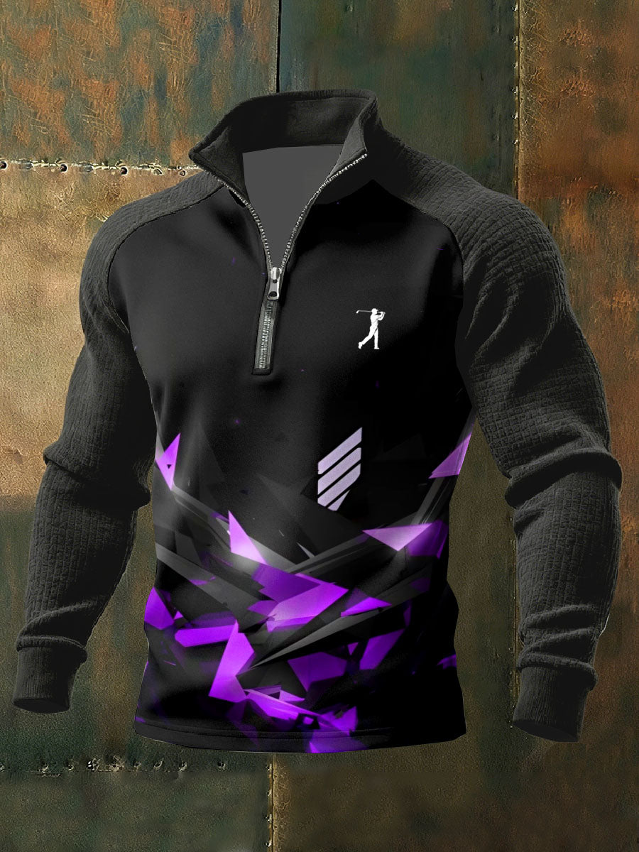 Men's Vintage Business Style Printed Casual Sweatshirt