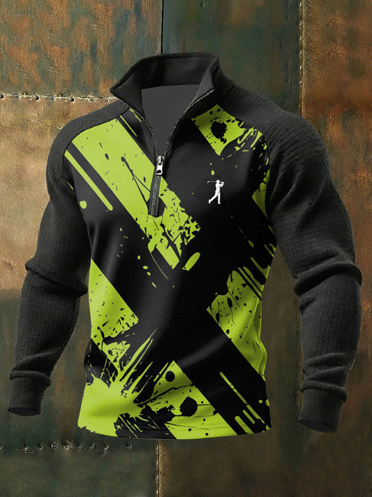 Men's Vintage Business Style Printed Casual Sweatshirt