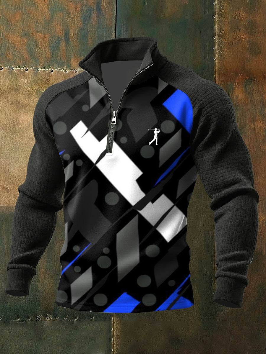 Men's Vintage Business Style Printed Casual Sweatshirt