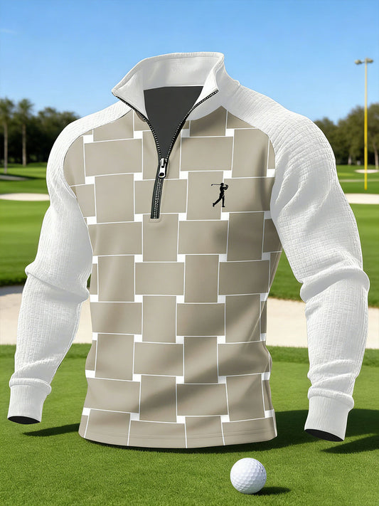 Men's Vintage Business Style Printed Casual Sweatshirt