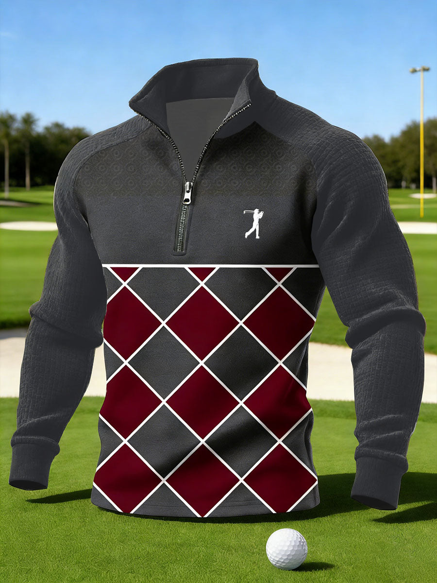 Men's Vintage Business Style Printed Casual Sweatshirt