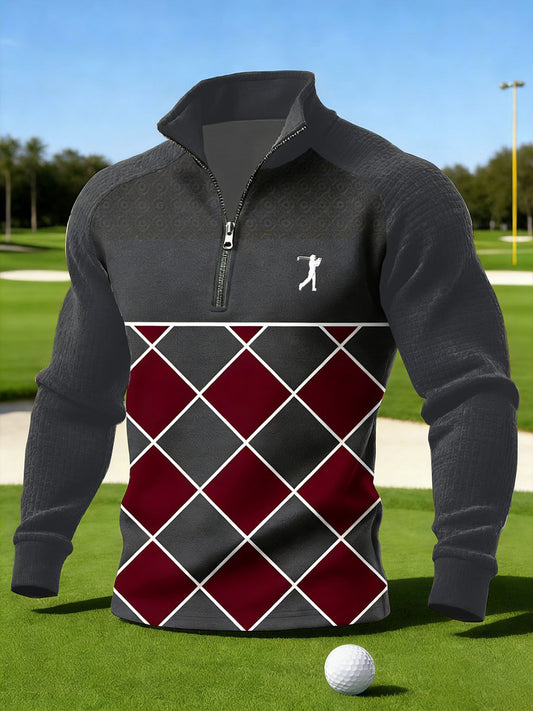 Men's Vintage Business Style Printed Casual Sweatshirt