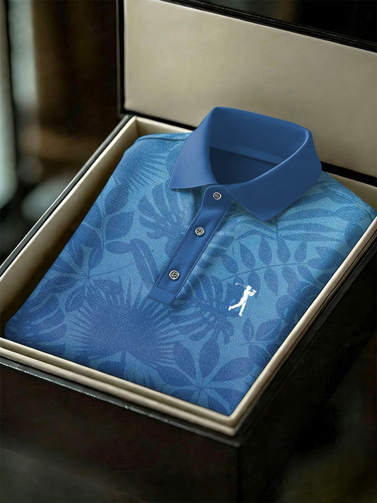 Men's Vintage Business Style Printed Casual Polo Shirt
