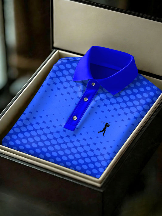 Men's Vintage Business Style Printed Casual Polo Shirt